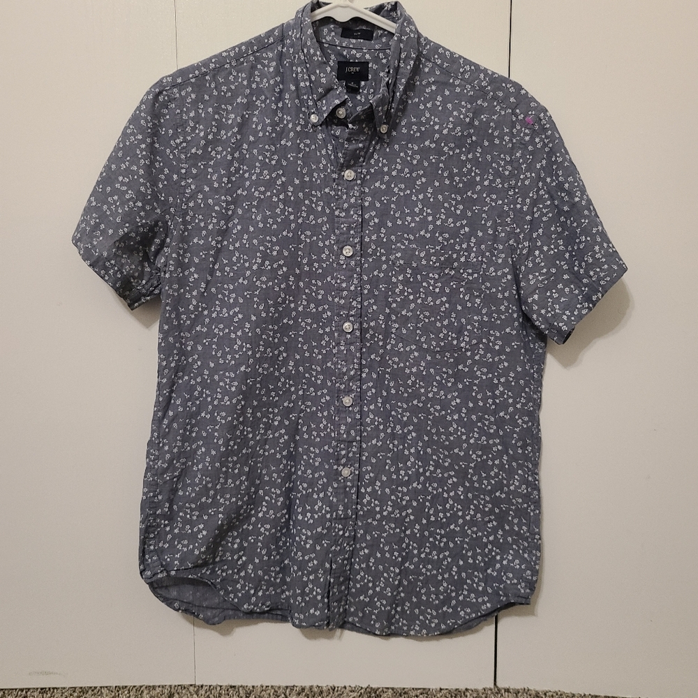 J Crew Button Floral Pattern Top - M